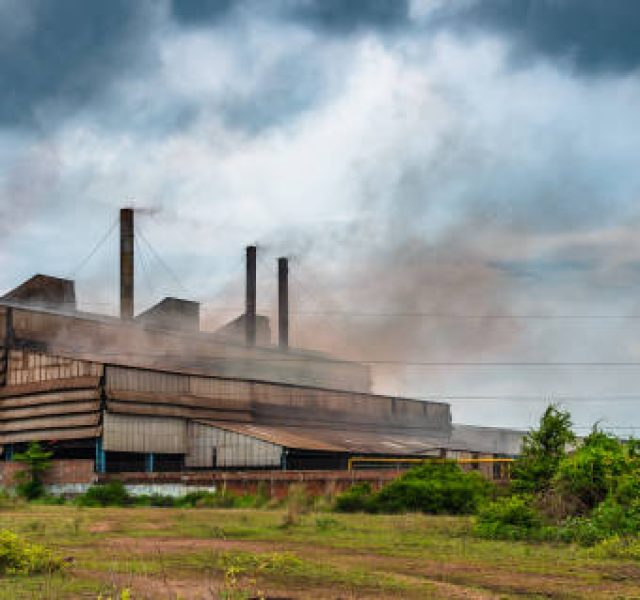 Air polluted by Sponge Iron Industry.